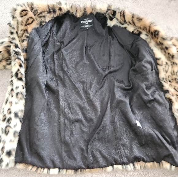 NWOT Spirit Hoods Leopard Animal Print Faux Fur Jacket (UNISEX) - Picture 4 of 10